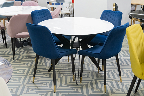 Стул на металлокаркасе Seda 01 blue / gold / black из шоурума 17