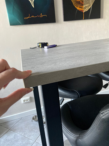 Барная стойка Дилан Лофт 120х40х90 бетон светлый фото покупателя 103