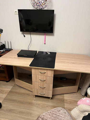 Стол-книжка Глория 606 М с ящиками дуб сонома фото покупателя 84