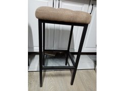 Барный стул Лофт кожзам темно-серый / черный матовый фото покупателя 141