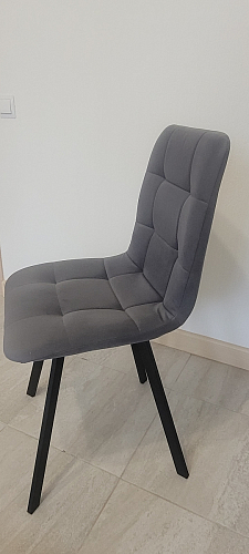 Стул на металлокаркасе Чилли синяя ткань / белый фото покупателя 61