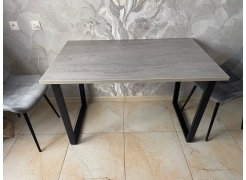 Стол Лота Лофт 140 25 мм черный матовый / бетон фото покупателя 331