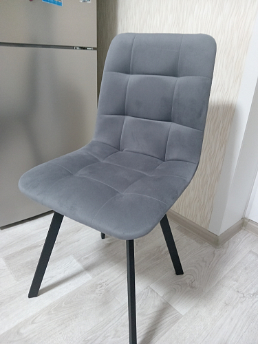 Стул на металлокаркасе Чилли светло-серый / черный фото покупателя 167