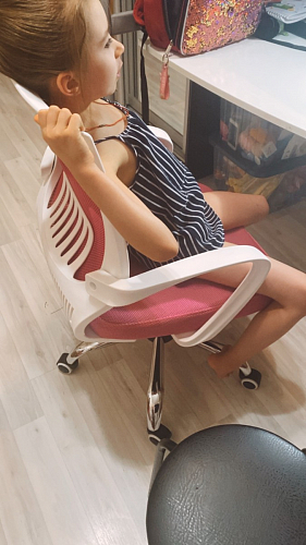 Компьютерное кресло Ergoplus белое / голубое фото покупателя 17