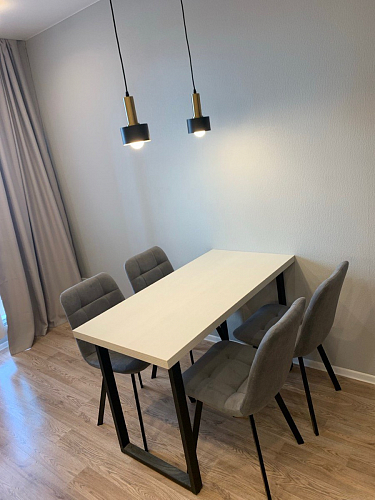 Стул на металлокаркасе Чилли К кирпичный / черный фото покупателя 356