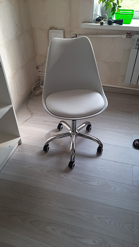 Компьютерное кресло Kolin с подушкой clear / white фото покупателя 311