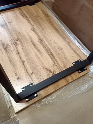 Деревянный стол Лота Лофт 140х80 дуб крафт табачный / черный матовый фото покупателя 919