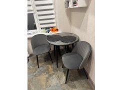 Стул на металлокаркасе Gabi 1 light purple / black фото покупателя 541