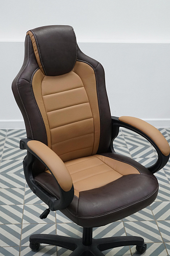 Компьютерное кресло Kadis коричневое / бежевое из шоурума 5