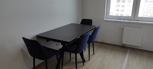 Керамический стол Вилли 140(200)х80 carmen light grey / черный фото покупателя 12