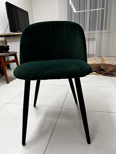 Стул на металлокаркасе Gabi 1 light blue / black / gold фото покупателя 226