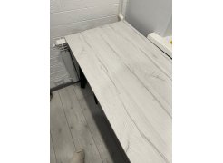 Деревянный стол Барон О 180 х 90 белая пленка шагрень / черный фото покупателя 76