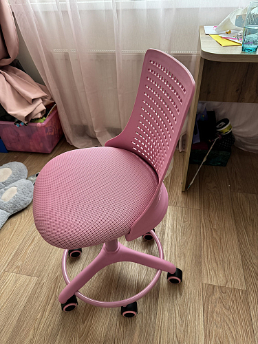 Компьютерное кресло Kiddy/Кидди розовое ткань (сетка) фото покупателя 13