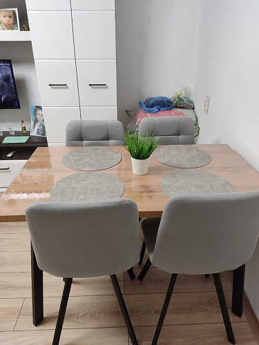 Стул на металлокаркасе Чилли К кирпичный / черный фото покупателя 554