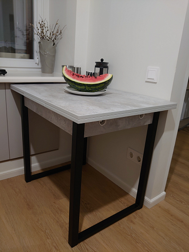 Стол Форли бетон / черный матовый фото покупателя 62