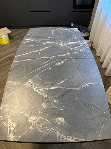 Деревянный стол Эудес 160(205)х90 сабия / черный фото покупателя 1