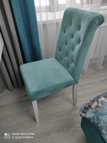 Стул Amelia white / fabric tiffany фото покупателя 3