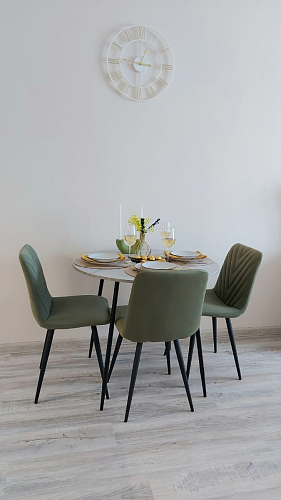 Стул на металлокаркасе Ральф синий / черный фото покупателя 3