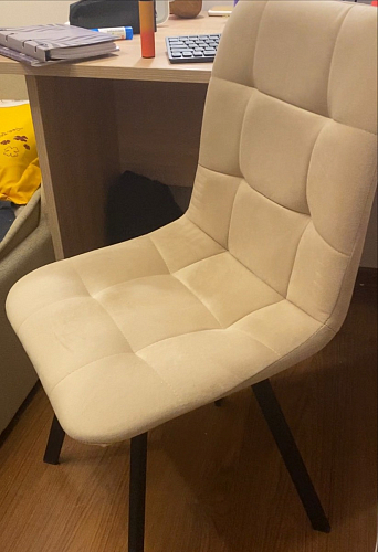 Стул на металлокаркасе Чилли светло-серый / черный фото покупателя 176