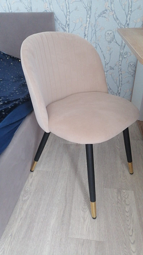 Стул на металлокаркасе Gabi latte / gold / black фото покупателя 58