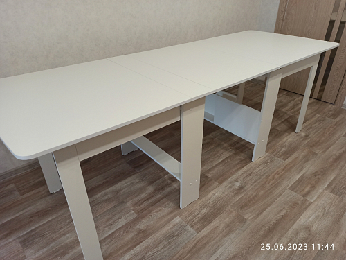 Стол обеденный раздвижной СтК7 дуб молочный фото покупателя 61