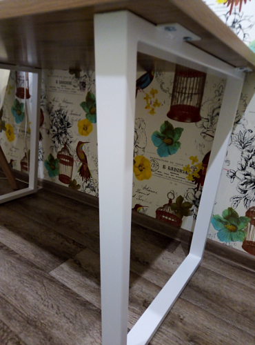 Деревянный стол Лота Лофт 140х80 черный матовый / бетон светлый фото покупателя 78