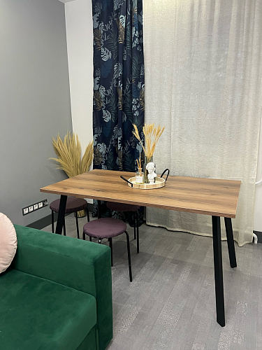 Деревянный стол Лота Лофт 140х80 дуб крафт табачный / черный матовый фото покупателя 640