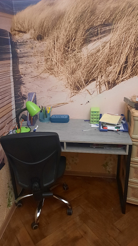 Письменный стол Леон Лофт дуб делано светлый / белый матовый фото покупателя 175