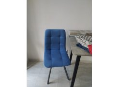 Стул на металлокаркасе Чилли синяя ткань / белый фото покупателя 229