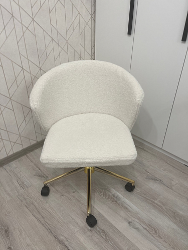 Компьютерное кресло Lika white teddy / black фото покупателя 10