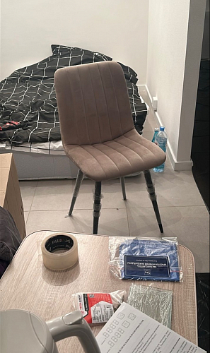 Стул на металлокаркасе Дани темно-серый (zd 995) / черный фото покупателя 37