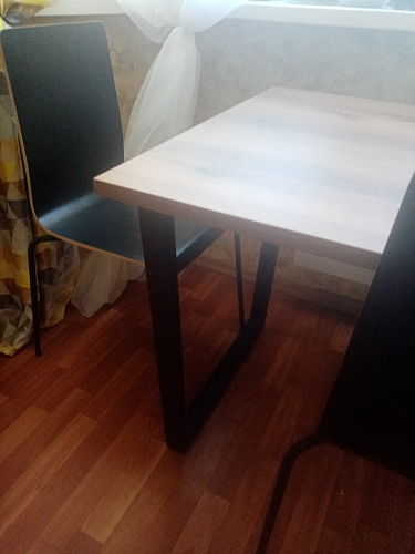 Деревянный стол Лота Лофт 140х80 черный матовый / бетон светлый фото покупателя 812