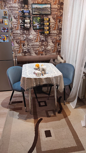 Стул на металлокаркасе Gabi 1 light blue / black / gold фото покупателя 280