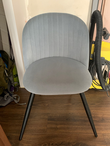 Стул на металлокаркасе Gabi 1 light purple / black / gold фото покупателя 209