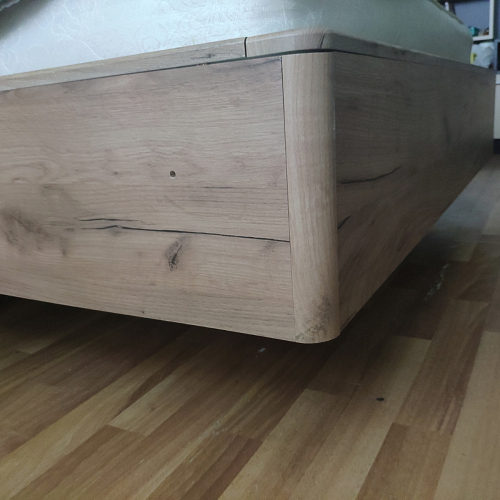 Двуспальная кровать Клауд 160х200 парящая дуб крафт золотой / антрацит фото покупателя 243