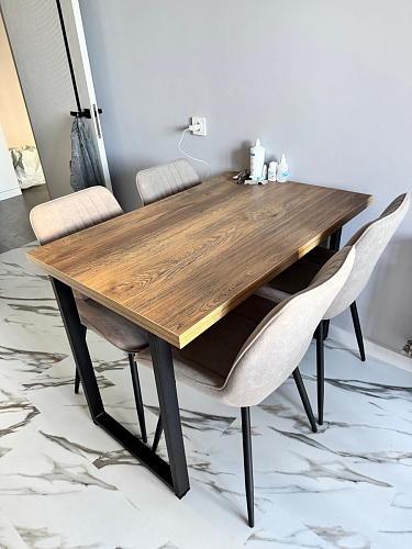 Стул на металлокаркасе Седа К латте / черный фото покупателя 285