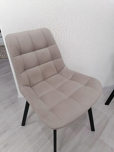 Стул на металлокаркасе Челси морская волна / черный фото покупателя 8