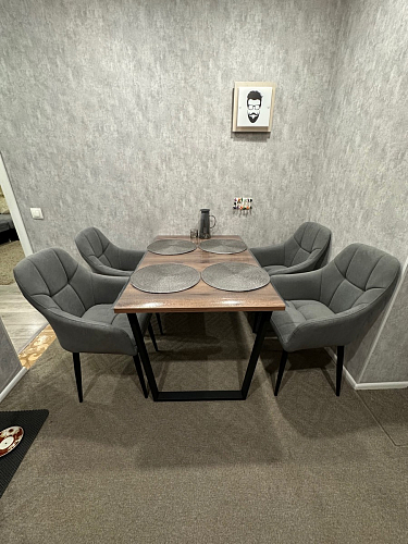 Деревянный стол Лота Лофт 120x75 дуб крафт табачный / черный матовый фото покупателя 702