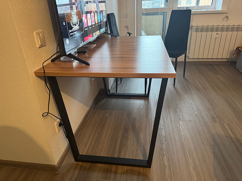 Стол Лота Лофт 140 25 мм черный матовый / бетон фото покупателя 745