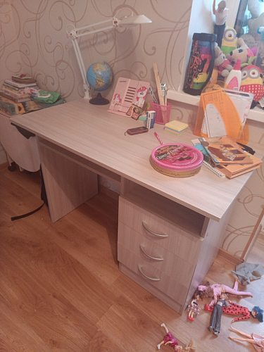 Стол письменный Бриз МДФ волна лайм / ясень светлый фото покупателя 122