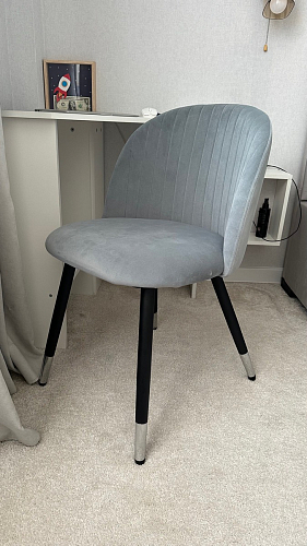 Стул на металлокаркасе Gabi 1 dark gray / black фото покупателя 160