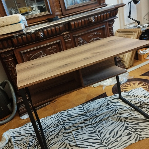 Письменный стол Клер Лофт дуб делано темный / черный матовый фото покупателя 16