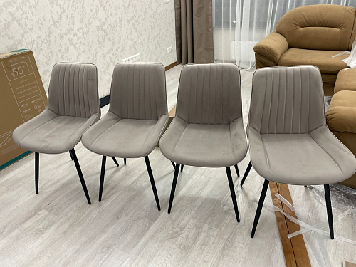 Комплект стульев Вейв 4 шт светло-серый / черный фото покупателя 56