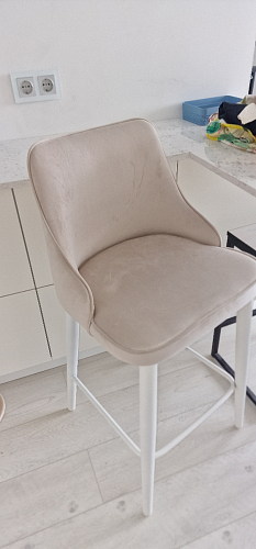 Полубарный стул Атани серо-синий / кант синий / черный фото покупателя 3