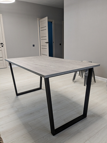 Деревянный стол Лота Лофт 140х80 белый матовый / бетон светлый фото покупателя 747