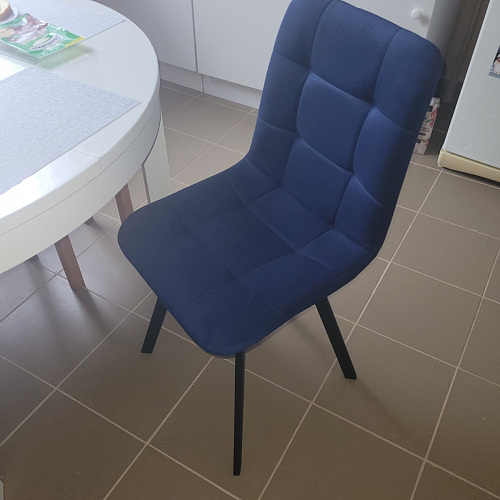 Стул на металлокаркасе Чилли К черный / зеленый фото покупателя 390