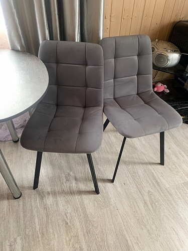 Стул на металлокаркасе Чилли К черный / зеленый фото покупателя 543