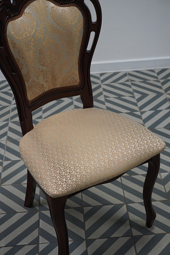 Кресло Bronte вишня / бежевый с патиной из шоурума 5