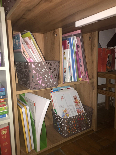 Письменный стол Битти Лофт 116х60х75 дуб вотан / черный матовый фото покупателя 73