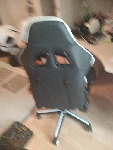 Компьютерное кресло Racer черное / голубое фото покупателя 121